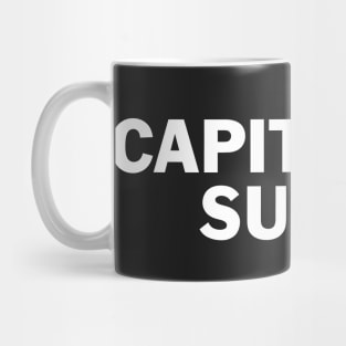 Capitalism Sucks| Sleek Modern design| Cool Stylish and Clean| Trendy shirts stickers| Mug